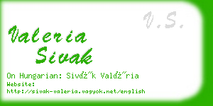 valeria sivak business card